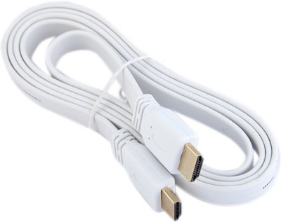 

jinali M-M Color 1.4 V Full Flat HDMI Cable(Compatible with Output, White)