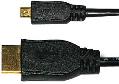 

Amzer 88366 Micro HDMI High Speed Male to HDMI Male Cable 1ft