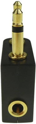 

Elegadget Airplane Earphone Gold Plated Headphone Adapter(Black)