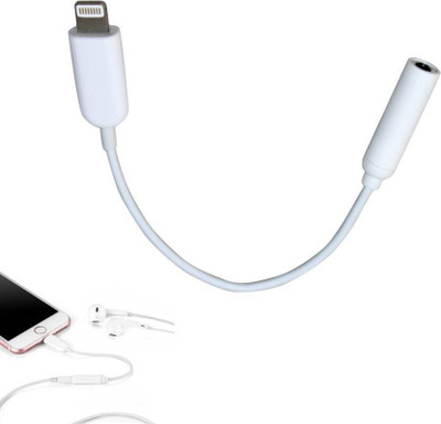 

Orico Connector CONVERTER to 3.5mm Audio Jack FOR iPhone 7/7Plus EARPHONE (White) Headphone Adapter(White)