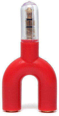 

BB4 U Shape Audio Stereo 3.5mm Male to 3.5mm Double Female Adapter Headphone Splitter(Red)