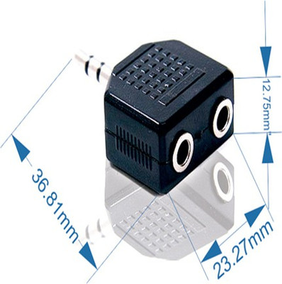 

SS Retail 2 Port Splitter SS-150 Headphone Splitter(Black)