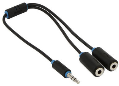 

Prolink 3.5 mm Stereo Plug - 2 x 3.5 mm Stereo Socket Cable Headphone Splitter(PC, DVD Players, MP3 Players, Black)
