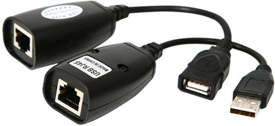 

Smart Pro USB 2.0 Extender On Cat5E Data Cable LAN Cable(Black)