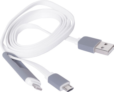 

Bulz 2in1 USB to Micro Lightning Cable(All Smartphones, Tablets and MP3 player, White, Sync and Charge Cable)