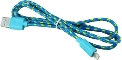 

Kolorfish Lightning 8 pin Zebra Charge n Sync Lightning Cable(All Smartphones, Tablets and MP3 player, Blue, Sync and Charge Cable)