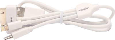

Pisen AP03-400 Lightning Cable(All Smartphones, Tablets and MP3 player, White, Sync and Charge Cable)
