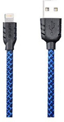 Spot Dealz Nylon Micro USB Cable Lightning Cable(Dark Blue, Black), Black;dark blue