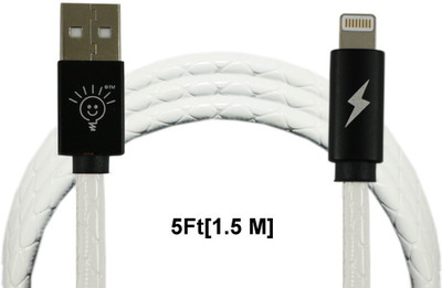

Parallel Universe leather braided Lightning Cable(White)