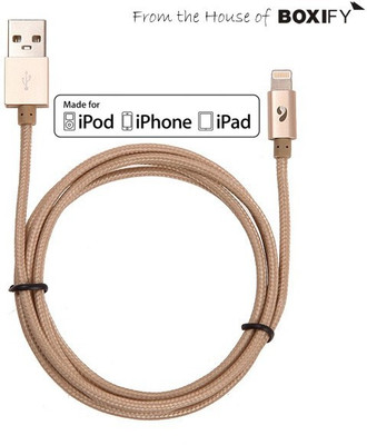 

Boxify MFI Certified Lightning Cable(Gold)