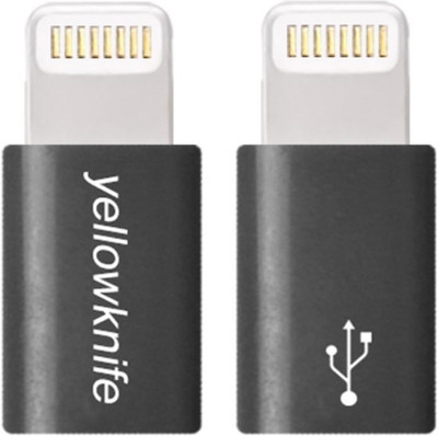 

Yellow Knife Micro USB Female to 8pin Male Adapter for iPhone 6s / 6s Plus Lightning Cable(Black)
