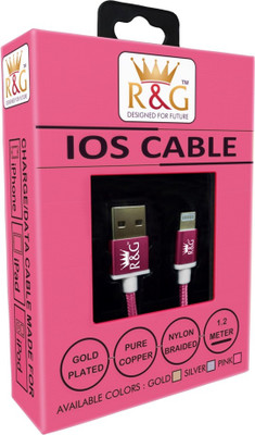 

R&G Gold Plated IOS Lightning Cable(Pink)