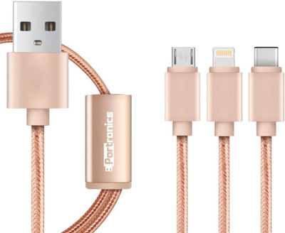 

Portronics Konnect 3 Lightning Cable(Gold)
