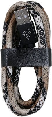 

Parallel Universe Leather-Stitched USB Cable(Snake Skin)