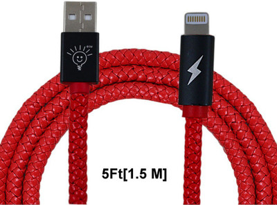 

Parallel Universe Leather-Braided Lightning Cable(Red)