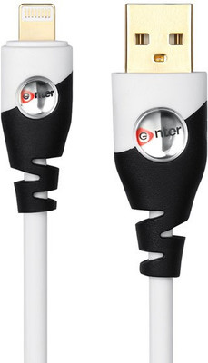 Enter (E-I6UC2-BA) iPhone 8 Pin Quick Charge & Sync Lightning Cable(White, Black), Black;white
