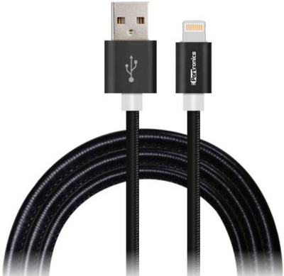 Portronics Turtle Lightning Cable(Black)