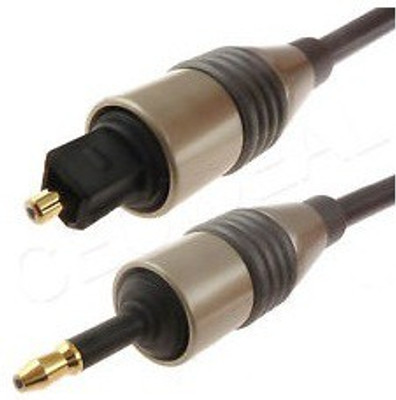 

TechGear Toslink To Optical Mini Plug Digital Network Cable(Compatible with DVD players, CD players, Grey)