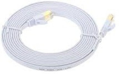 

TechGear Cat 7 Ethernet Network Cable Flat Gold Plated 30m Network Cable(Compatible with Modem, White)