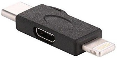 

ROQ 2 in1 Smart Micro Usb to 8 Pin iPhone & Type-C Usb Charging Adapter OTG Cable(Multicolor)