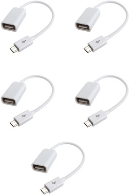 

Reconn Micro Usb for Android Based Phones Pack of 5 OTG Cable OTG Cable(White)