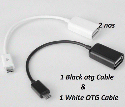 

99Gems Black & White Micro USB OTG Cable(Black, White)