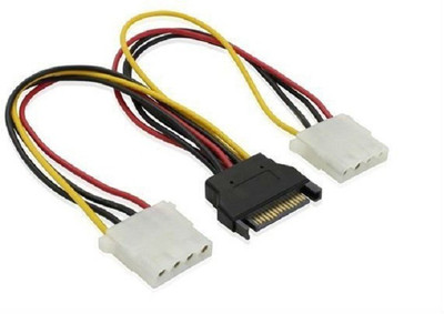 

Wiretech 4 Pin Molex Y to Sata Power Cord(Black, White)