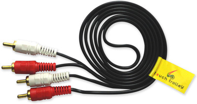 

Touch Trolley HIGH QUALITY 2 RCA Audio Video Cable(Compatible with Sound Video Systems, Black)