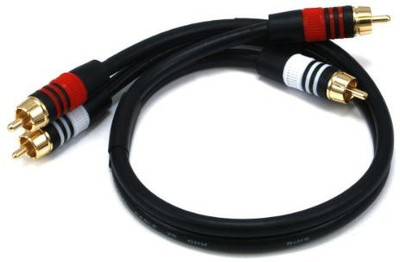 Monoprice 1401739 RCA Audio Video Cable(Computer, TV, Black)