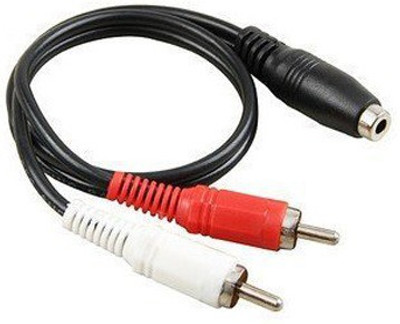 

Touch Trolley Pack Of-2 Stereo Female To 2 RCA Audio Video Cable(Compatible with Sound Systems, Black)