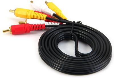

Touch Trolley Pack of Two 1.5 meter 3 RCA Audio Video Cable(Compatible with Sound Video Systems, Black)
