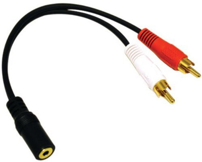 BEcom 2RCA TO Stereo Female 1.5 m RCA Audio Video Cable Compatible with TV, Black BEcom Video Accessories