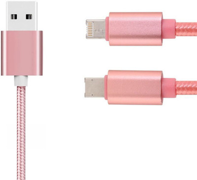 

True Deal Micro and Aple Lightning Reversible Micro USB(All Smartphones, Iphone 5,5C,5S,6,6S, Multicolor)