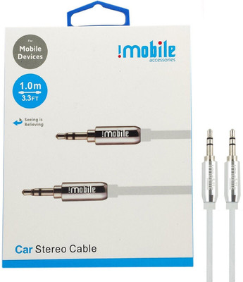 

IMobile 1 M Aux Cable Car Stereo Audio Cable(White)