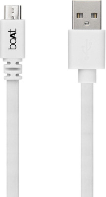 

boAt Flat Micro USB cable Sync & Charge Cable(White)
