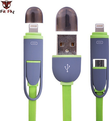 

Fit Fly 2 in 1 Green Cable Sync & Charge Cable(Green)