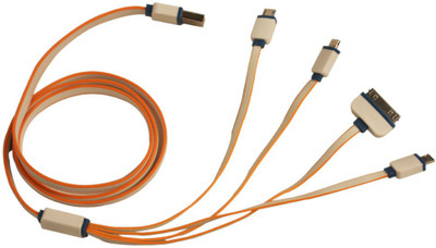 

Callmate 4 in 1 charging pins USB Cable(Orange)