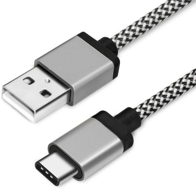 

99 Gems 1.2 Meter Nylon Braided Tangle Free USB Type A to USB C Micro USB Cable(mobile, Multicolor, Sync and Charge Cable)