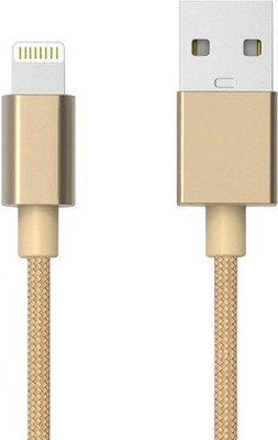 

Zakk MFI Certified Nylon Braided Lightning Cable For IPad IPod IPhones And IDevices Sync & Charge Cable(Gold)