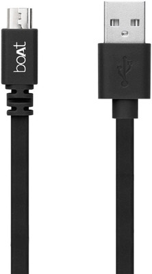 

boAt Flat Micro USB cable Sync & Charge Cable(Black)