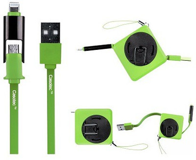 

Casotec 272024 Data & Charging Cable Sync & Charge Cable(Green)