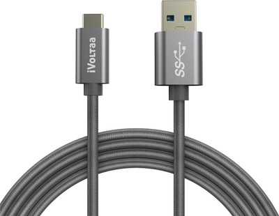 iVoltaa Link USB-C to USB-A 3.1 (Gen 1) Braided 6 Ft/1.8 M USB C Type Cable(Space grey) iVoltaa Link USB-C to USB-A 3.1 (Gen 1) Braided 6 Ft/1.8 M USB C Type Cable(Space grey)