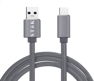 Stok USB Type C Cable 1 m ST-BTC01-B(Compatible with All Phones With Type C port, Space Grey, One Cable)