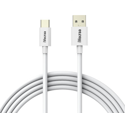 iVoltaa Link Type C to USB A 3.3 Ft/1 M 1 m USB Type C Cable Compatible with All Phones With Type C port, White, One Cable iVoltaa Mobile Cables