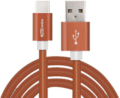 

Portronics Turtle USB Type C Cable(All Phones With Type C port, Brown, Sync and Charge Cable)