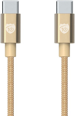 

i10 CTUG6F USB Type C Cable(All Phones With Type C port, Gold, Sync and Charge Cable)