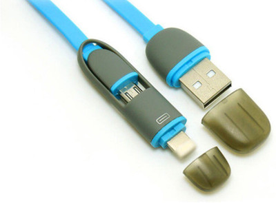 

Ntec 2in1 Micro USB Cable(usb 2.0, Blue, Sync and Charge Cable)