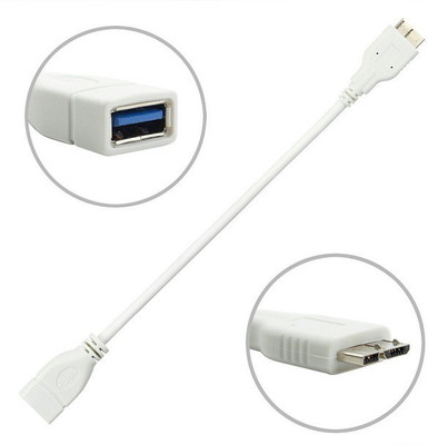 

Tapawire 3.0 9 Pin Otg Host Flash Disk Cable For Samsung Galaxy Note 3 N9000 USB Cable(White)