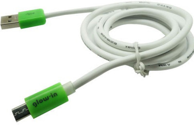 

Portronics Por 444 Micro Usb Hd Cable USB Cable(White, Green), Green;white