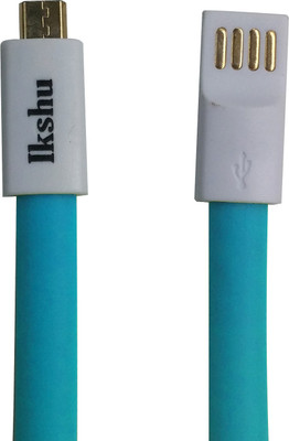 

Ikshu Flat Micro USB Charge & Sync USB Cable(Blue)